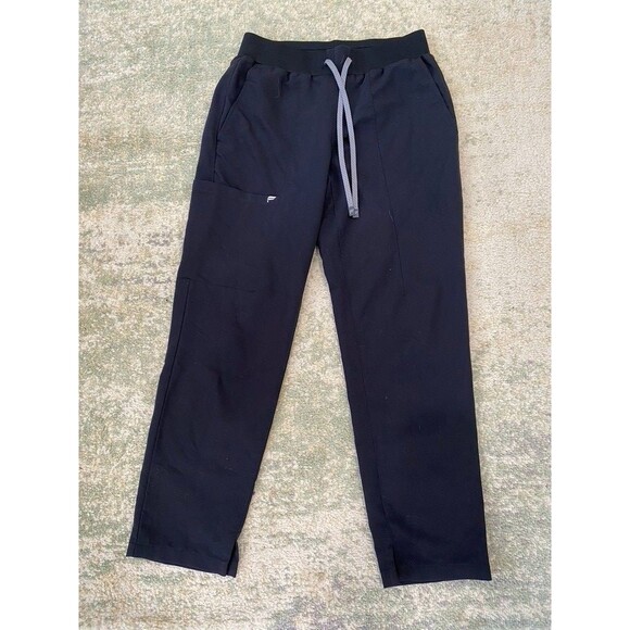 Fabletics Scrub Pants Womens Size Small Black Jogger Cargo Pockets Medical - Picture 1 of 5